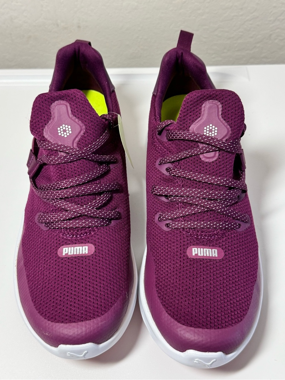 Puma Women's Laguna Fusion Sport Golf Plum Knit Lace-Up Sneakers - Size 9